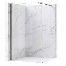 Παραβάν Ντους Rea Flexi Transparent / Titan 80
