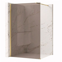 Shower Screen Rea Flexi Brown / Brush Gold 110
