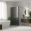 Παραβάν Ντους Rea Flexi Grey / Titan 140 1