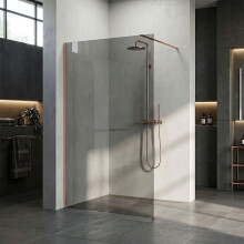Παραβάν Ντους Rea Flexi Grey / Brush Copper 130