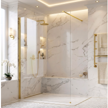 Παραβάν Ντους Rea Flexi Transparent / Gold 130