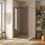 Παραβάν Ντους Rea Flexi Brown / Brush Gold 130 5