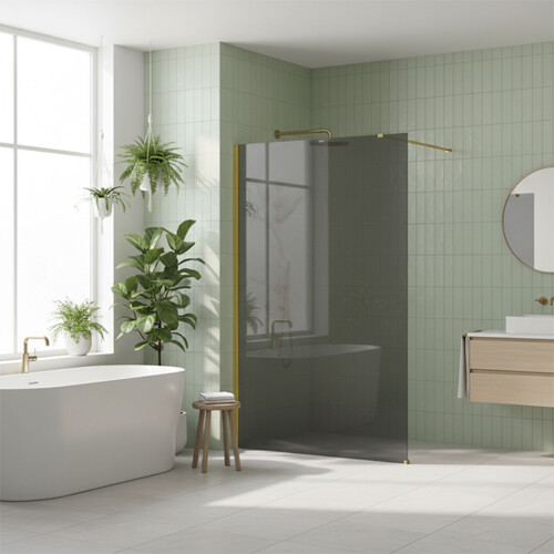 Παραβάν Ντους Rea Flexi Grey / Gold 100