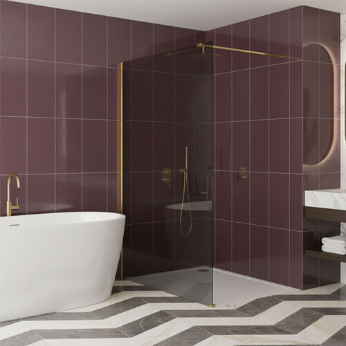 Παραβάν Ντους Rea Flexi Grey / Gold 100 1