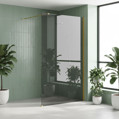 Παραβάν Ντους Rea Flexi Grey / Gold 120