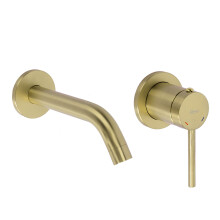 Βρύση Νιπτήρα Rea Clif Brush Gold Κρυφό