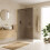 Shower Screen Rea Flexi Brown / Brush Gold 100 4