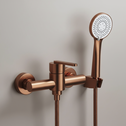 Μπαταρία Μπανιέρας Rea Ontario Brush Copper 1