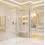 Shower Screen Rea Flexi Transparent / Gold 140 7