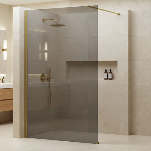 Παραβάν Ντους Rea Flexi Grey / Gold 140 2