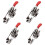 304 Stainless Steel Adjustable Pull  Toggle Locking Clasp  Lever Clamp Heavy Duty Toggle Bolts Clamps Toggle(4PCS) 1