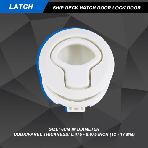 Hatch Round Pull LatchLatch Flush Pull For1/4 Door Boat Deck Hatch RV Drawers Cabinet Yacht 2