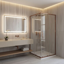 Shower Enclosure Rea City 90x90 Brush Copper Without Shower Tray