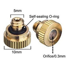 20 Stuks Messing Nevelsproeiers T-Stukken, Stofbeheersing Nevelsproeier voor Buitenkoelsysteem 0,3 mm