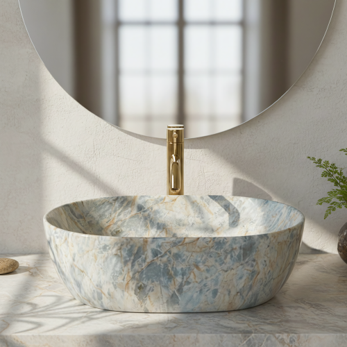 Νιπτήρας Rea Amelia Ruststone 48 (48 X 34.5 X 13.5 Εκ) 2