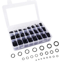 1200 Stuks O-Ringset, 24 Maten Nitrilrubber O-Ringen Assortimentset voor Loodgieterswerk, Bestand Tegen Olie, Hitte en Hoge Druk