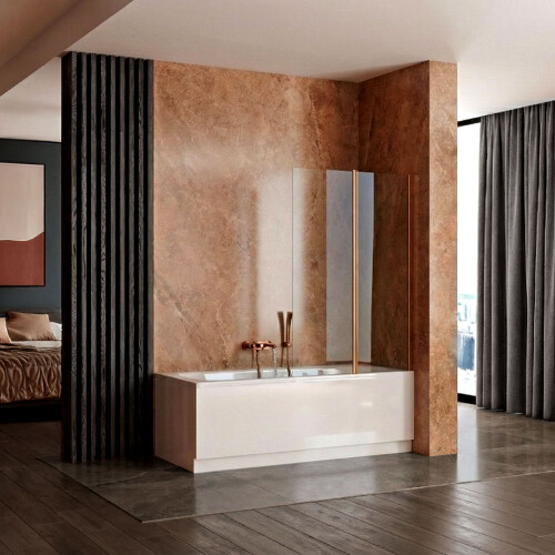 Bathtub Screen Rea Agat-2 80 Brush Copper 2