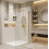 Shower Screen Rea Flexi Transparent / Gold 140 5