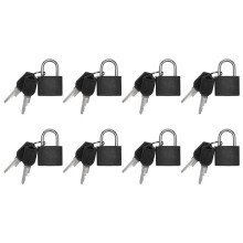 8 Pack Locks Small Padlock with Key Luggage Gym Locker Lock Colorful Padlock for Outdoor School Home B