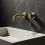 Βρύση Νιπτήρα Rea Lungo Stripe Brush Gold 4