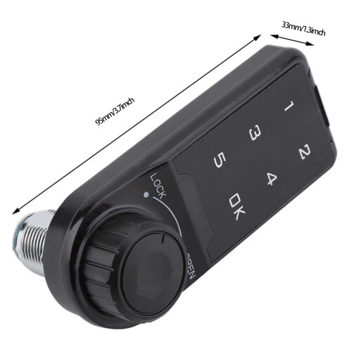 Combination Lock, Door Access Digital Electronic Security Cabinet Coded Locker Contact Keypad Password Key Access Lock-B 2