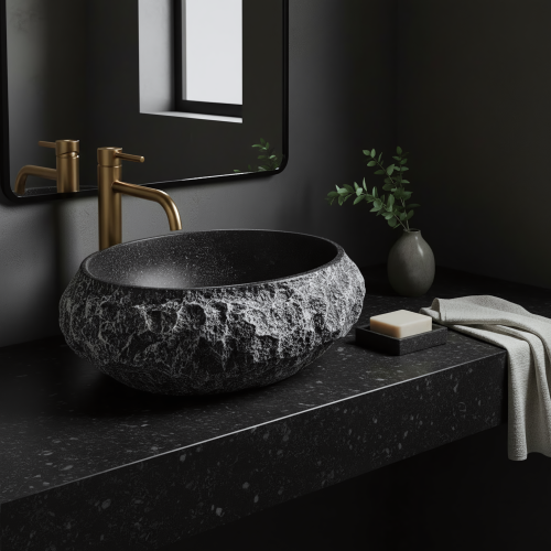 Lavabo Da Appoggio Rea Mika Gabro Black 2