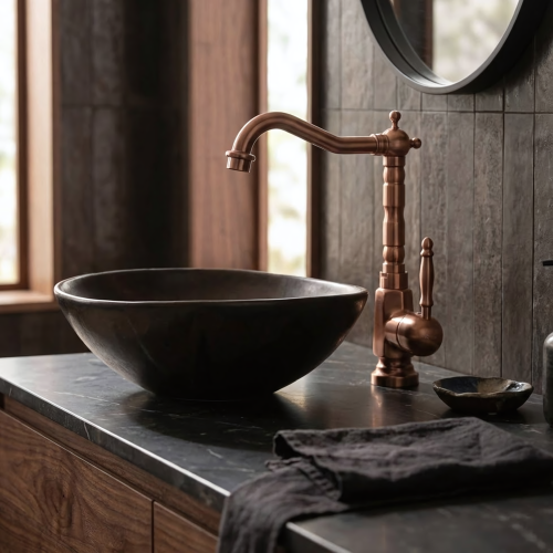 Bathroom Faucet Rea Bona Brush Copper High 1