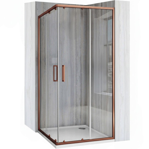 Καμπίνα Ντους Rea City 90x90 Brush Copper Χωρίς ντουζιέρα 1