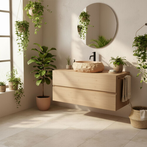 Countertop Basin Rea Mika Light Terracotta 2