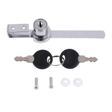 Display Case Lock Sliding Glass Door Ratchet Lock Security Glass Cabinet Lock with 2 Keys
