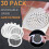 30 Pack Attrape-Cheveux Jetable Drain de Douche Jetable Attrape-Cheveux Maille Autocollants ÉCran Attrape-Cheveux 5