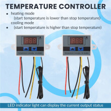 4Pc XH-W3001 Digital Temperature Controller Module Thermostat Waterproof Probe Electronic Thermostat 12V 10A 120W