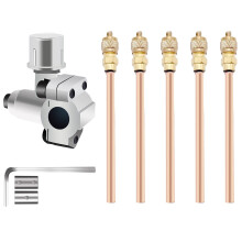 1Pcs Piercing Valve Tap Valve Compatible for 1/4, 5/16, 3/8inch Outside Diameter Pipes,1/4 SAE Service Access Valve