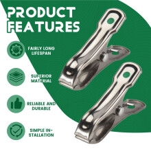 60 PCS Garden Clips,Greenhouse Clamps Made of Stainless Steel for Netting,Garden Hoops or Greenhouse Hoops