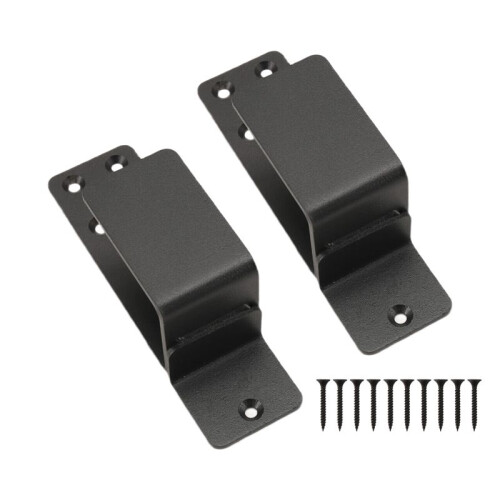 Door Barricade Brackets,2 Pack Drop Open Bar Holder for Home Security, 2X4 Bar Brackets Prevent Unauthorized Entry