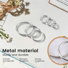 1390 StüCke O  Verbindungs StüCke Aus Metall, Offenes Biegering Satz, Metall Biegeringe für die Schmuck Herstellung, Silberfarben