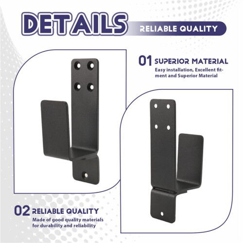 Door Barricade Brackets,2 Pack Drop Open Bar Holder for Home Security, 2X4 Bar Brackets Prevent Unauthorized Entry 2