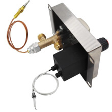 Kit de Montaje de Termopar de VáLvula de Control de Seguridad de Gas de Llamarada Macho de 5/8 Pulgadas (3/8 Pulgadas) para Pozo de Fuego de Propano