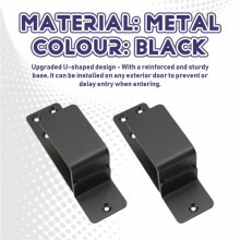 Door Barricade Brackets,2 Pack Drop Open Bar Holder for Home Security, 2X4 Bar Brackets Prevent Unauthorized Entry