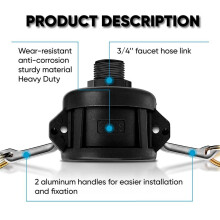 IBC Tote Fittings for 275 330 Gallon Tote Tank-2 Inch Cam Lock Fittings-for 3/4 Inch Male Garden Thread IBC Tote Adapter