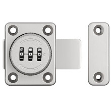 Mechanical Keyless Cabinet Lock, Swivel Drawer Lock Combination Lock, Combination File Cabinet Lock (Silver)