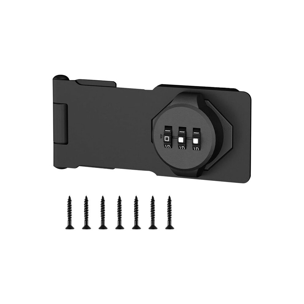 Keyless Combination Lock -3-Digit Combination Lock For Cabinet Doors - Twist Knob Hasp Lock With Password Code 4712022135672