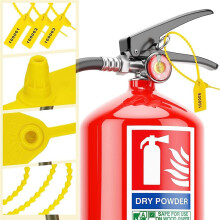 1000 Stuks Plastic Tamper Seals Brandblusser Tags Beveiliging Tags Seals Veiligheid Genummerde Zip Ties Labels (Geel)