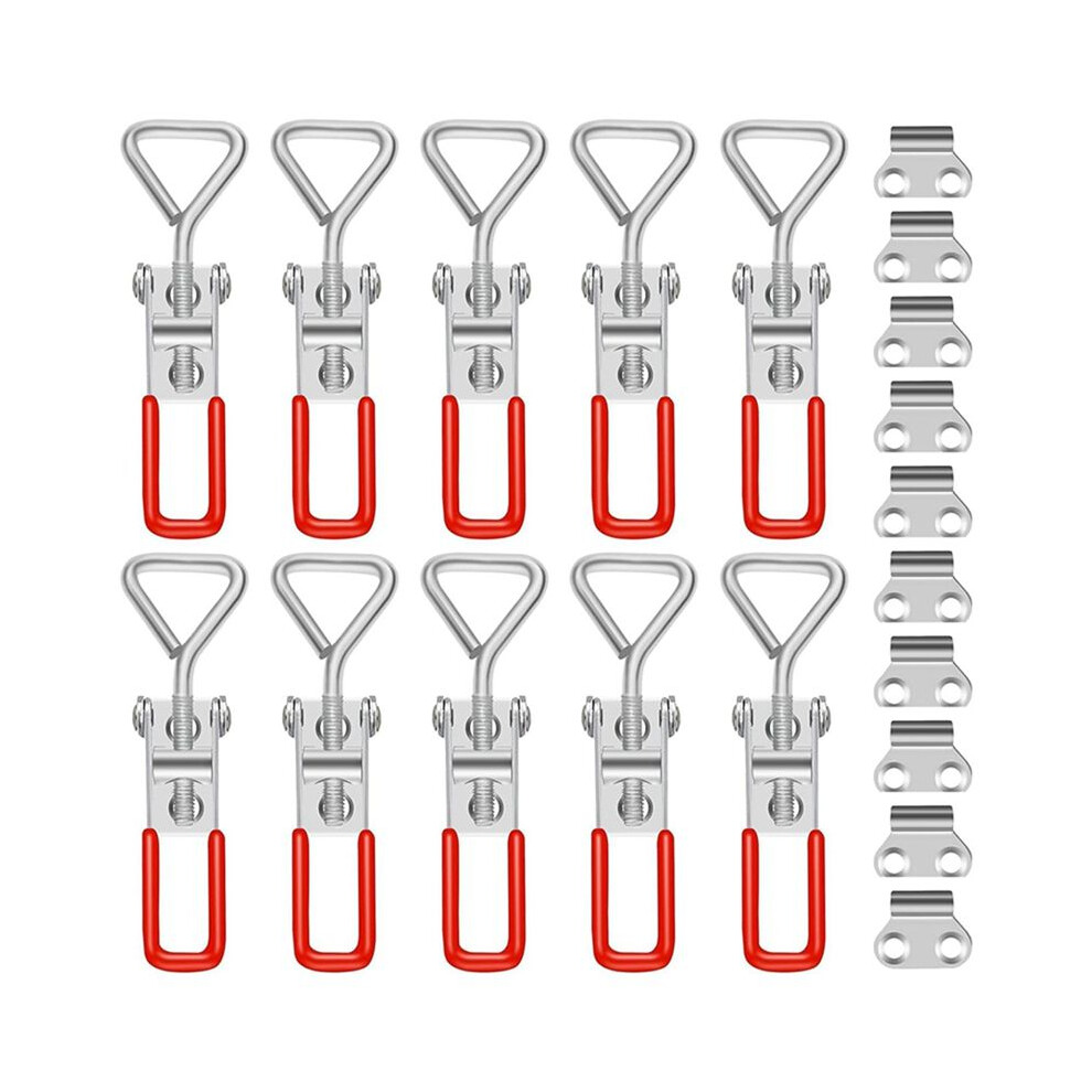 10Pcs Toggle Clamp, 304 Stainless Steel Pull Hasp Latches, Quick Release Hand Tool Toggle Clamp 6031068212160