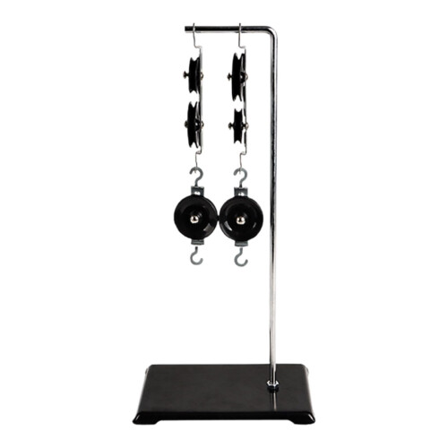 Physics Experiment Pulley Set with Stable Base for Science Lab Mechanics Study Durable Metal