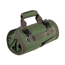 Sac à Outils Enroulable, Rangement D'Outils Portable avec 2 Poches Zippées Amovibles, Cadeau D'Anniversaire pour Papa, Fête des Pères, Vert