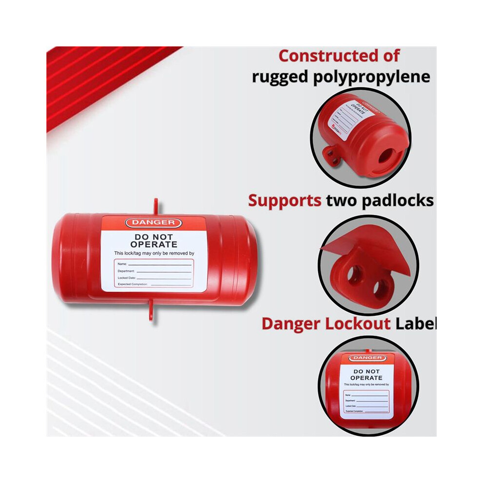 Electrical Plug Lock For Lockout Tagout - 220 Volt Power Cord Lockout Device,Extension Cord Lock,Industrial Grade Large 6033692583913