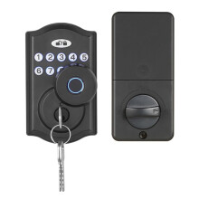 Fingerprint Door Lock with APP Control/Fingerprint/Password/Key, Deadbolt Lock with Automatic Lock