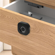 Biometric Fingerprint Lock Black Keyless Cabinet Lock Drawer Locks Anti-Theft Door Lock Long Standby Door