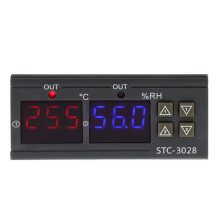 Termostato Digital Higrostato Control de Temperatura y Humedad STC 3028 AC 110V 220V Higrómetro Controlador de Incubadora
